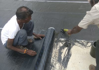 School roof repair work